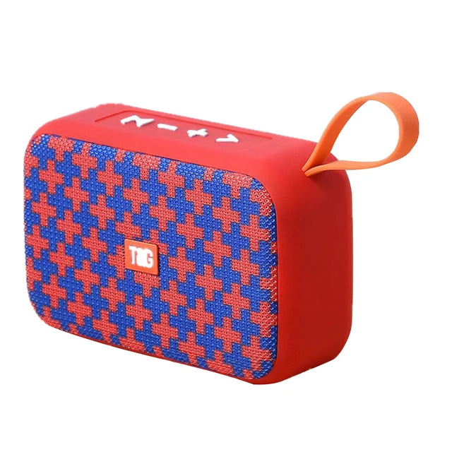 Mini Waterproof Bluetooth Speaker with FM Radio - Style B red blue