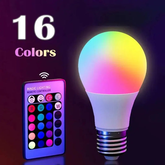 16-Color Smart LED Bulb with Remote