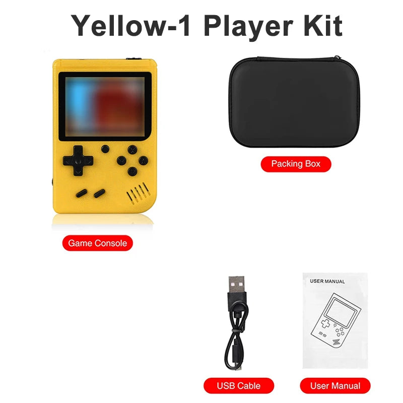 Mini Retro Handheld Game Console with Carry Case