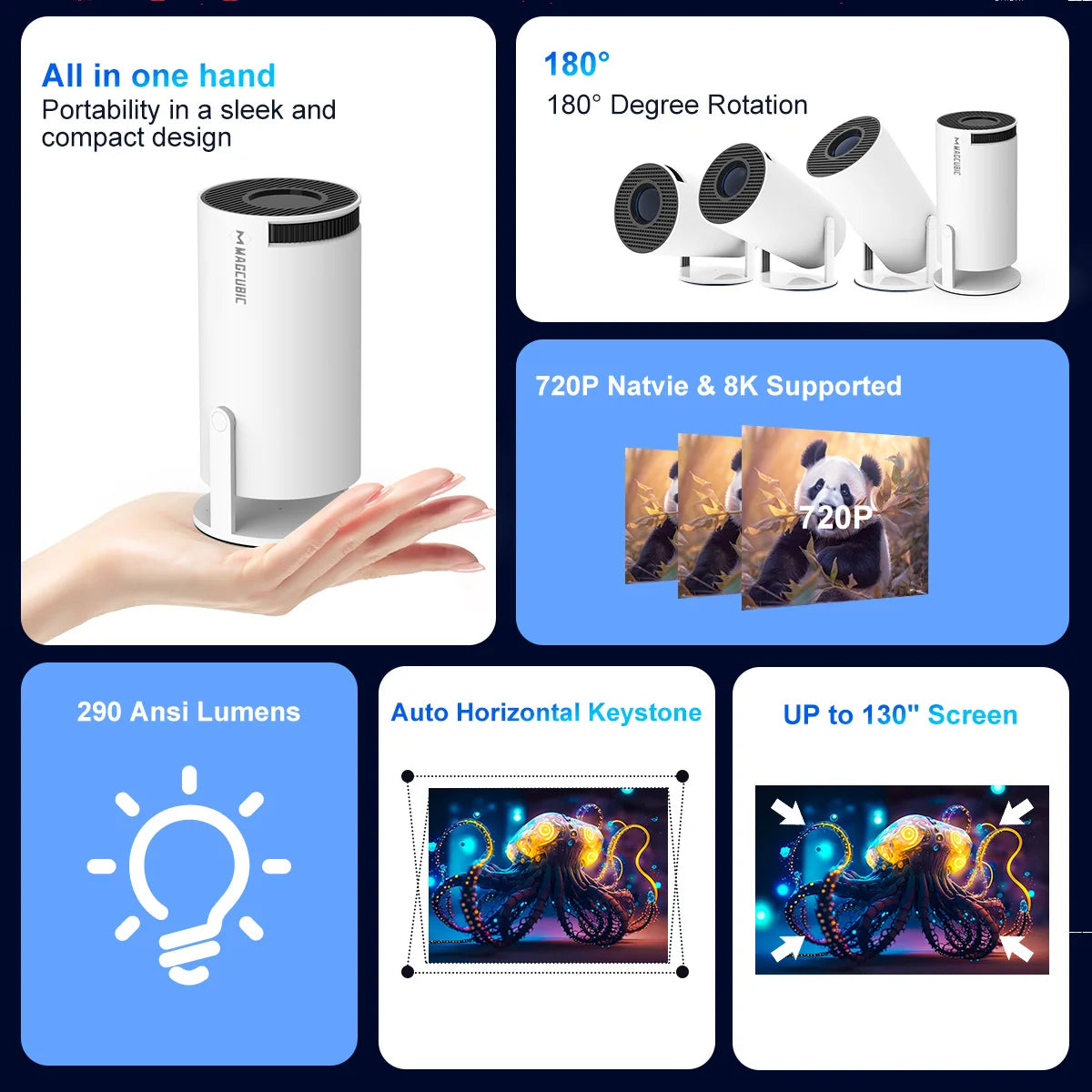 Mini Portable Smart Projector