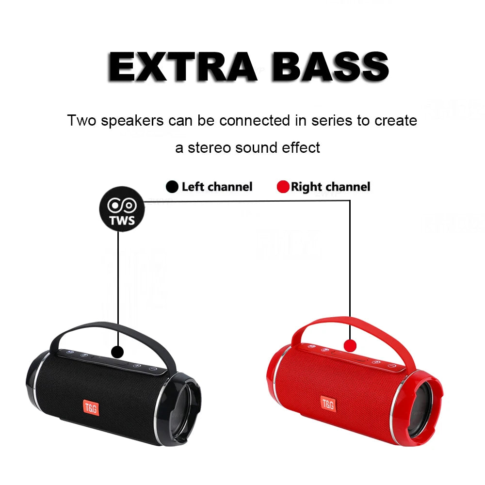 Portable Barrel Bluetooth Speaker with Strap
