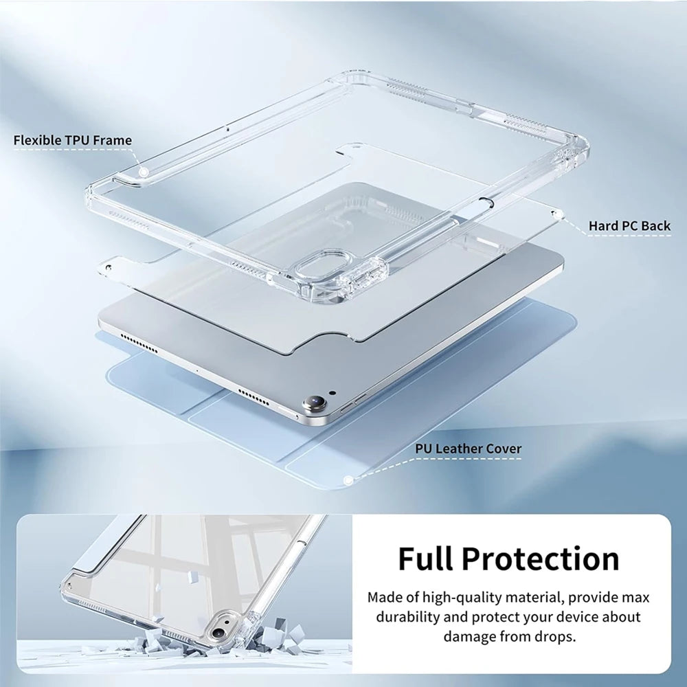 Clear Tablet Case with Pencil Holder