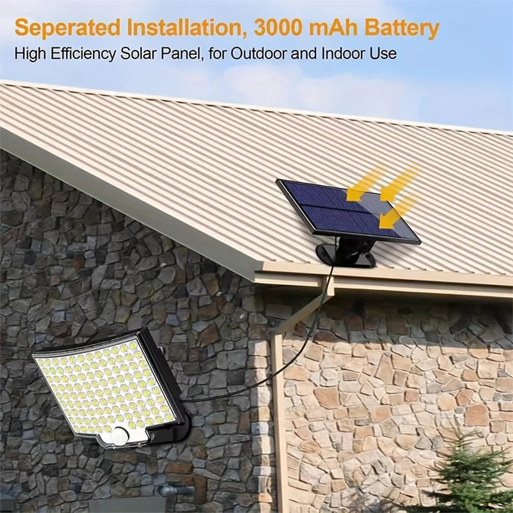 106 LED solar motion sensor wall light with remote, view 5