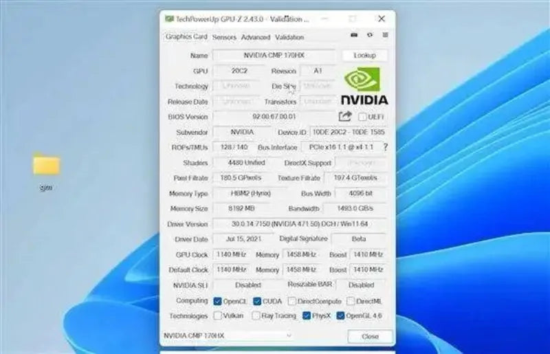 8GB Desktop Graphics Processing Card