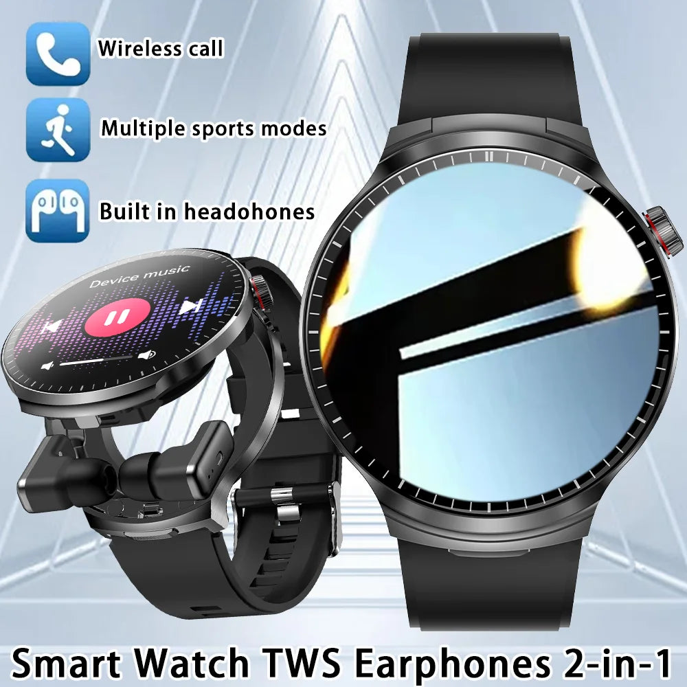 Smart Watch with Built-in Wireless Earbuds