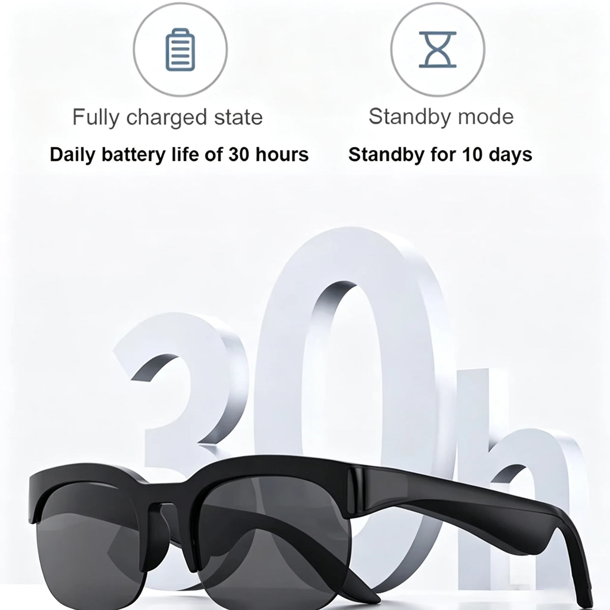 Smart Audio Glasses with Camera Control