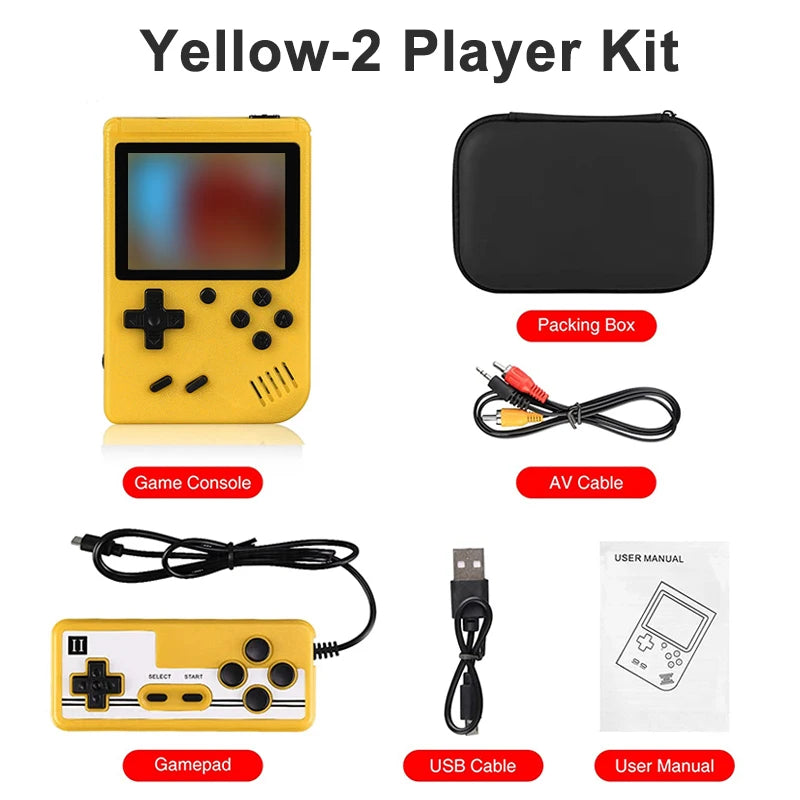 Mini Retro Handheld Game Console with Carry Case