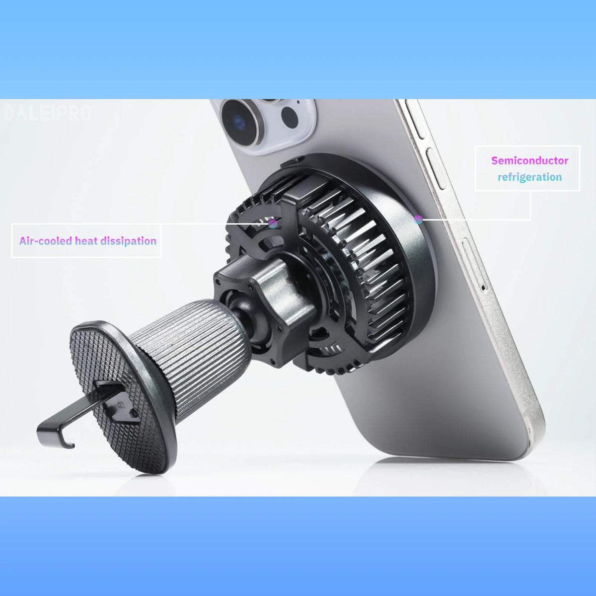 Cooling Magnetic Car Phone Mount with Wireless Charger