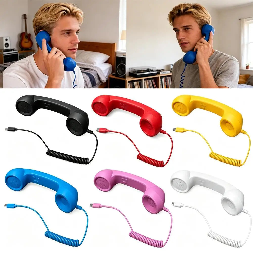 USB-C Retro Phone Handset Receiver