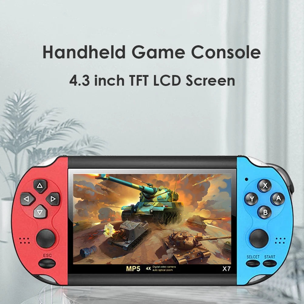 Handheld Retro Game Console with Built-in Games