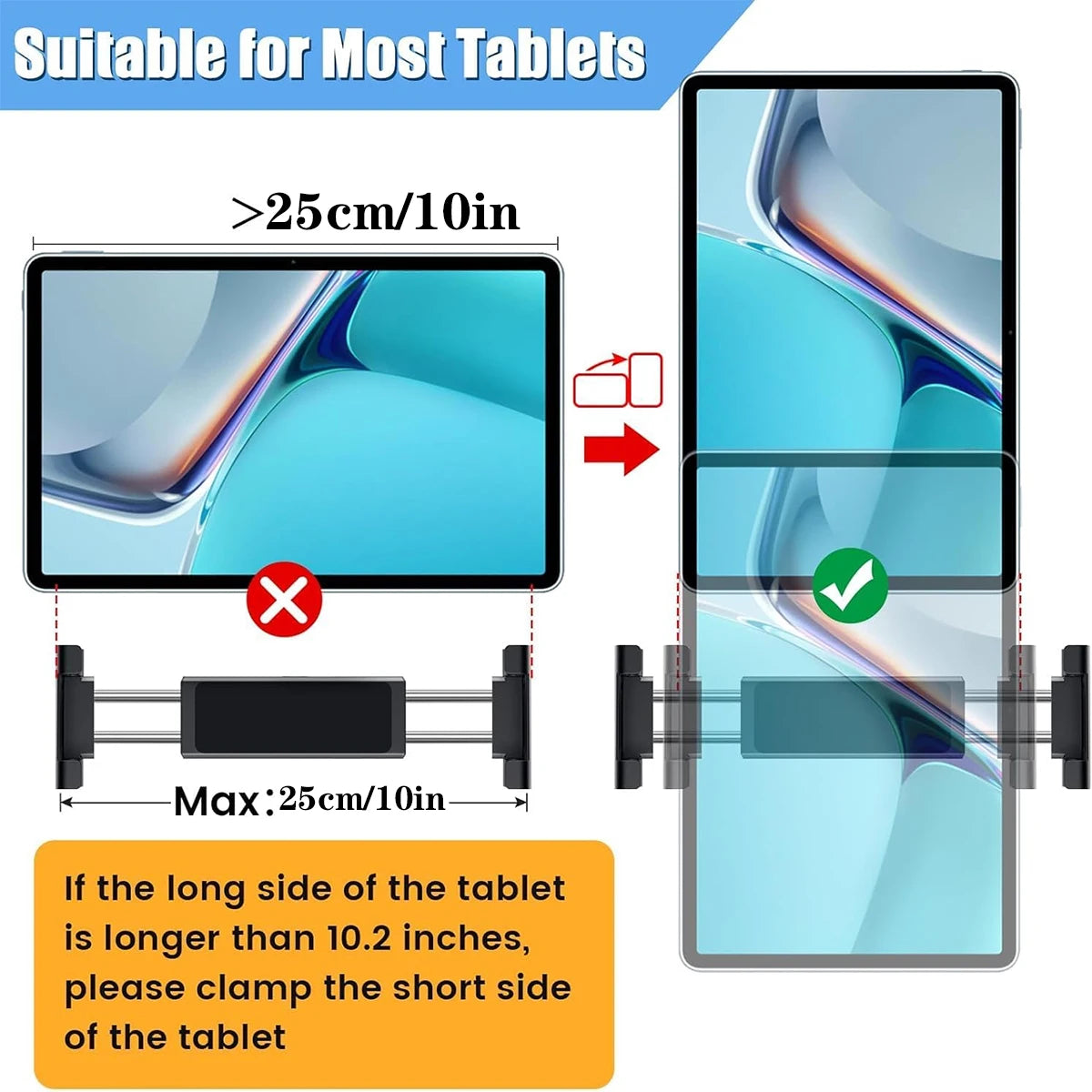 Car Headrest Tablet Holder