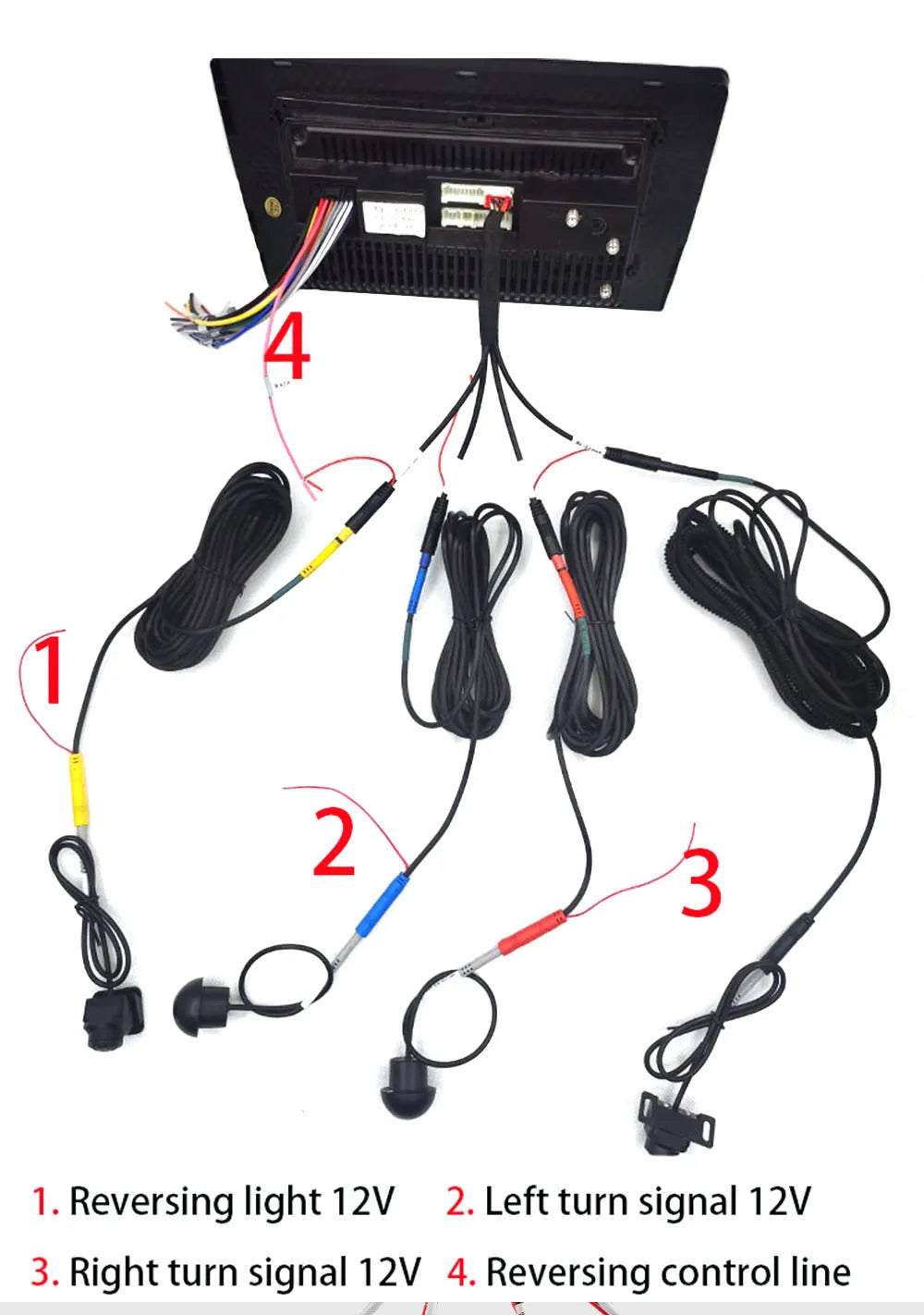 360° Car Camera System, 4 Cameras
